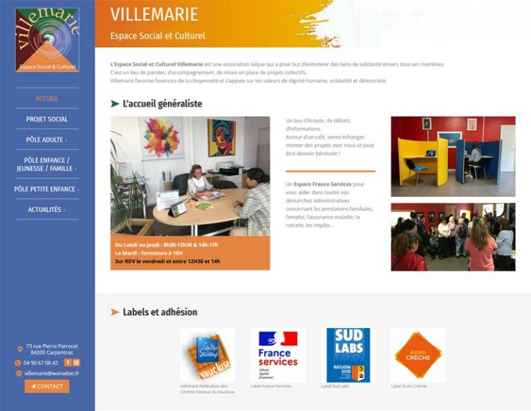 Site centre social Carpentras Vaucluse by Graficjooz