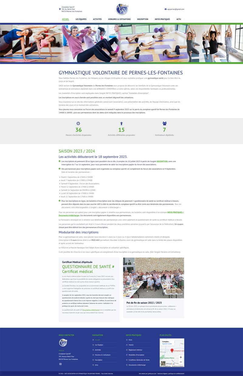 création de site wordpress AGV Pernes par graficjooz