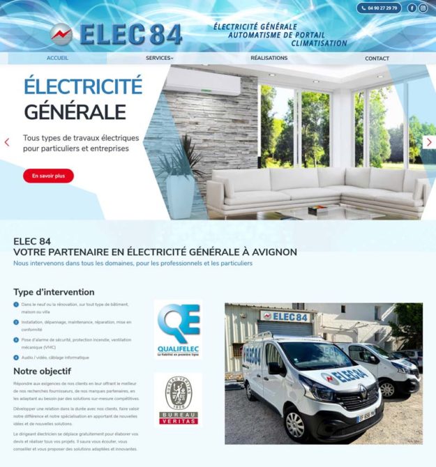 graficjooz.com création de site vaucluse : Elec 84