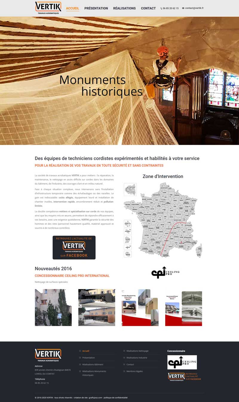 création de site wordpress région paca : vertik par graficjooz