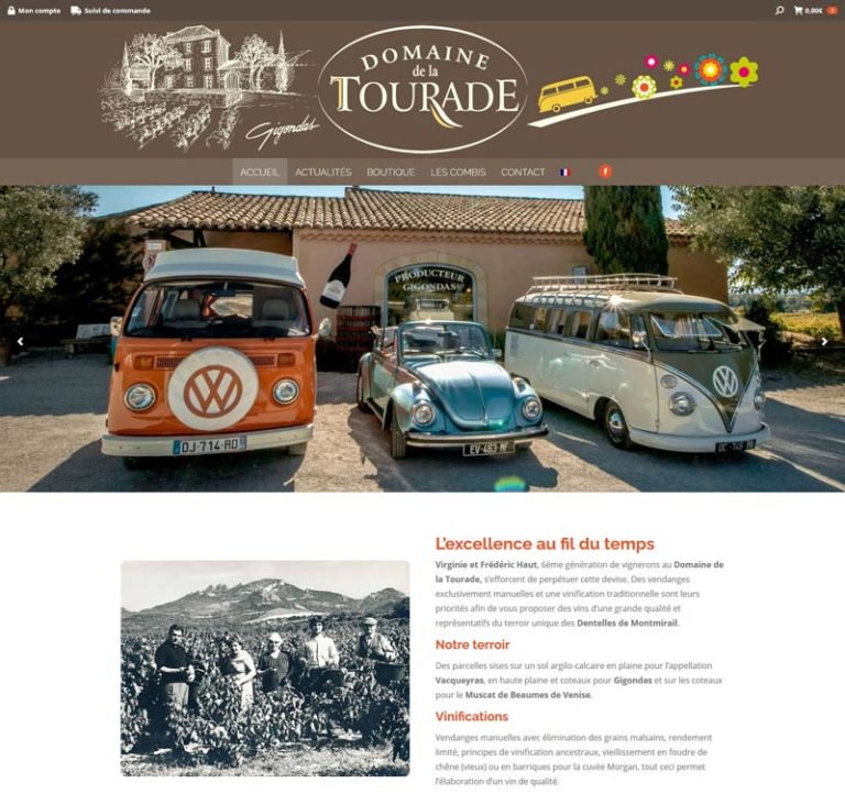 création de site e-commerce vaucluse : domaine de la tourade