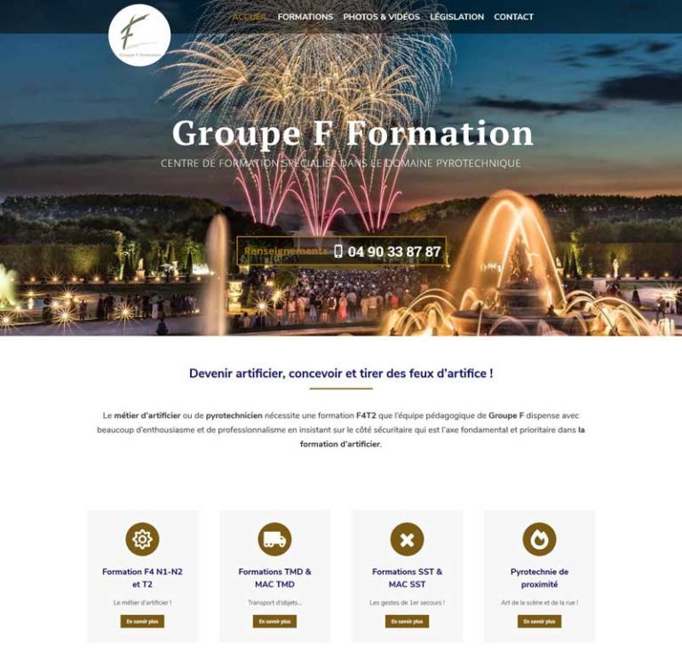 création de site web vaucluse : groupe f formation