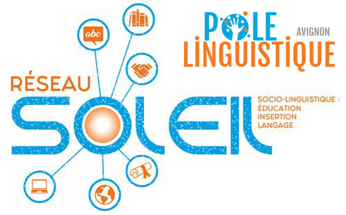 logo pole linguistique avignon et logo réseau soleil