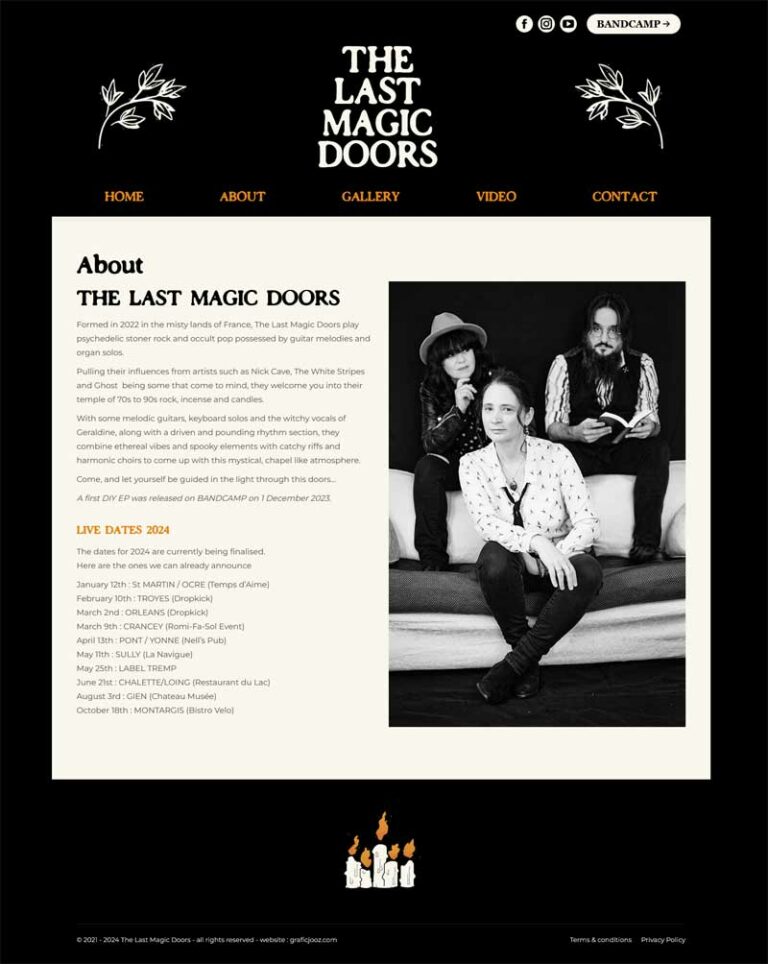 Création site groupe musique pop rock by Graficjooz