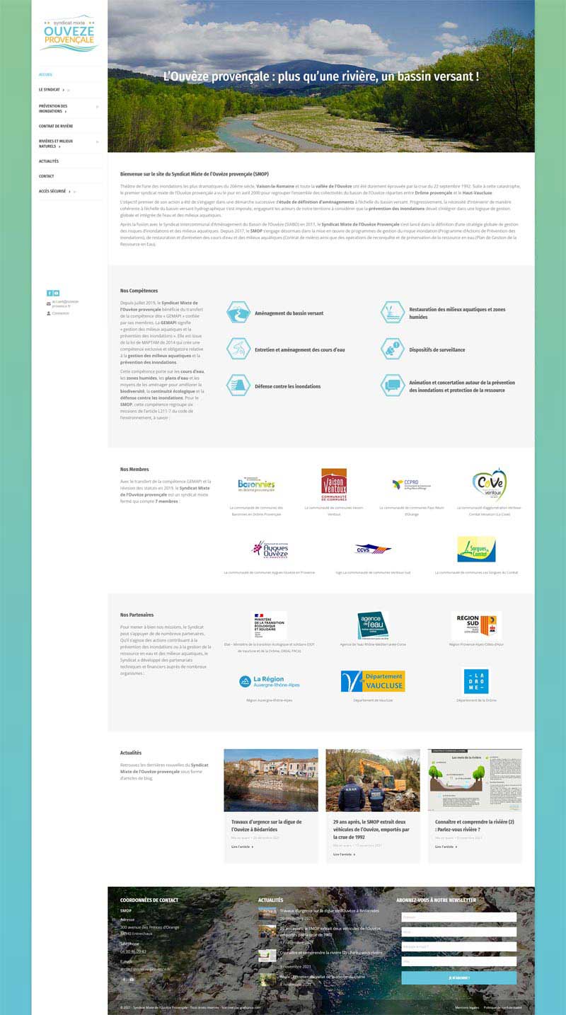 création de site web vaucluse syndicat
