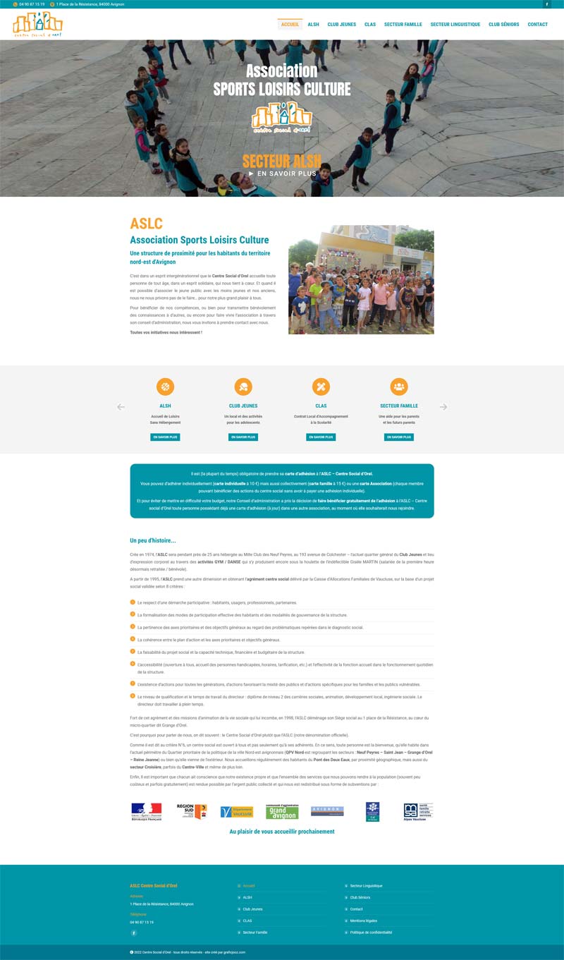 graficjooz création du site web ASLC en vaucluse