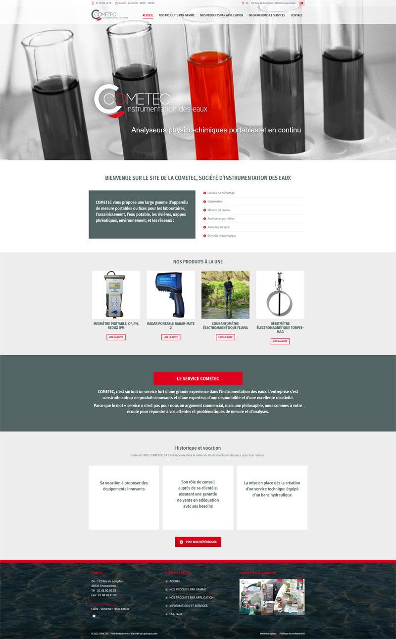 graficjooz création du site web cometec