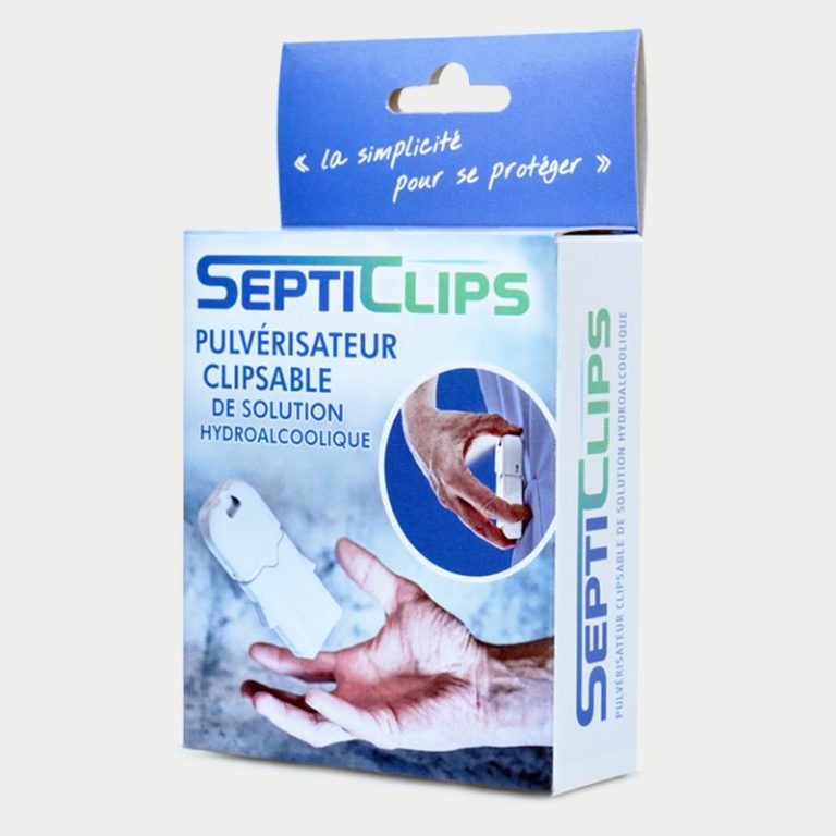 Packaging boite carton Septiclips