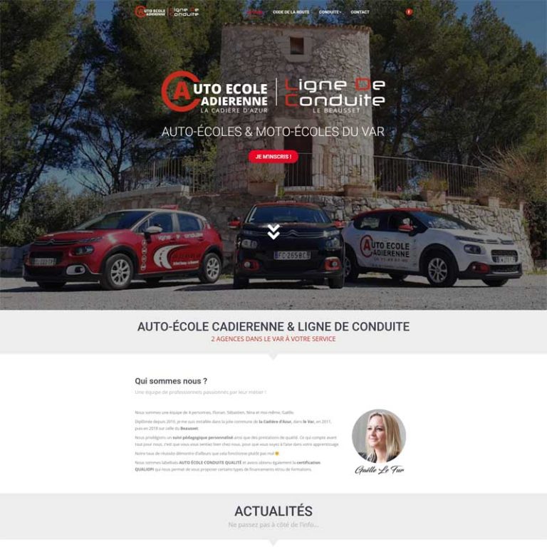 création de site web vaucluse auto-école