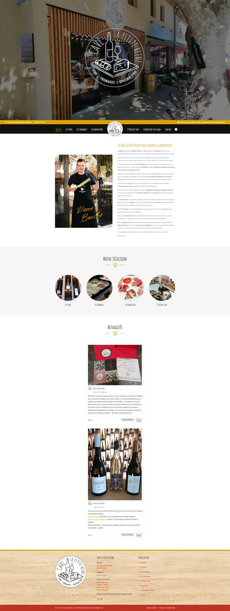 création de site web vaucluse caviste