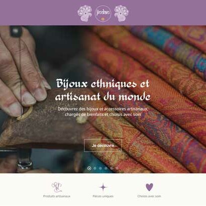 Site Jindan.fr Bijoux Ethniques by Graficjooz