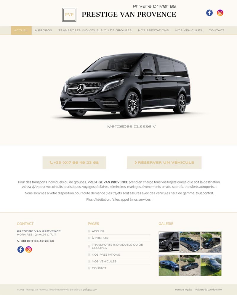 Création site chauffeur haut de gamme by Graficjooz