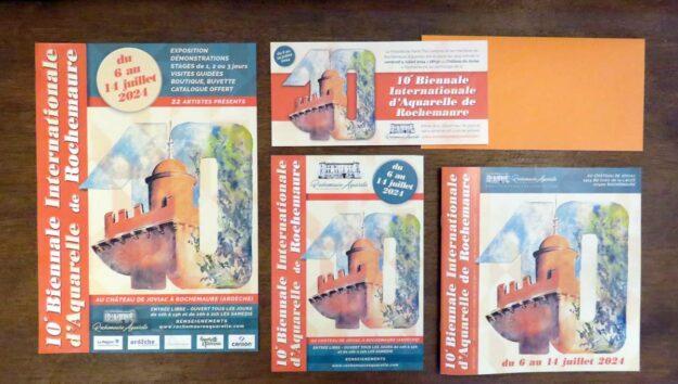 Création identité visuelle biennale aquarelle by graficjooz