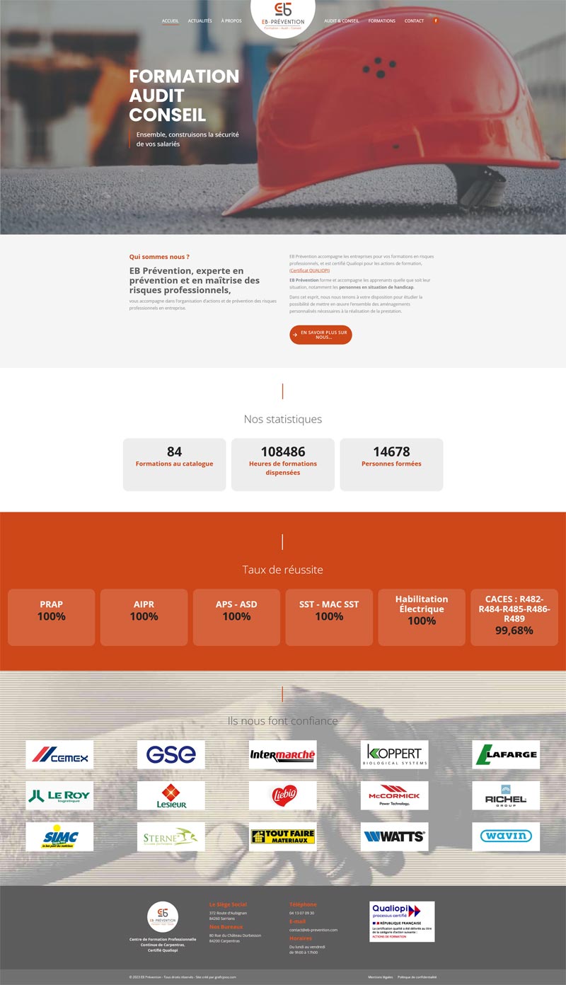 Création site prévention des risques professionnels by Graficjooz