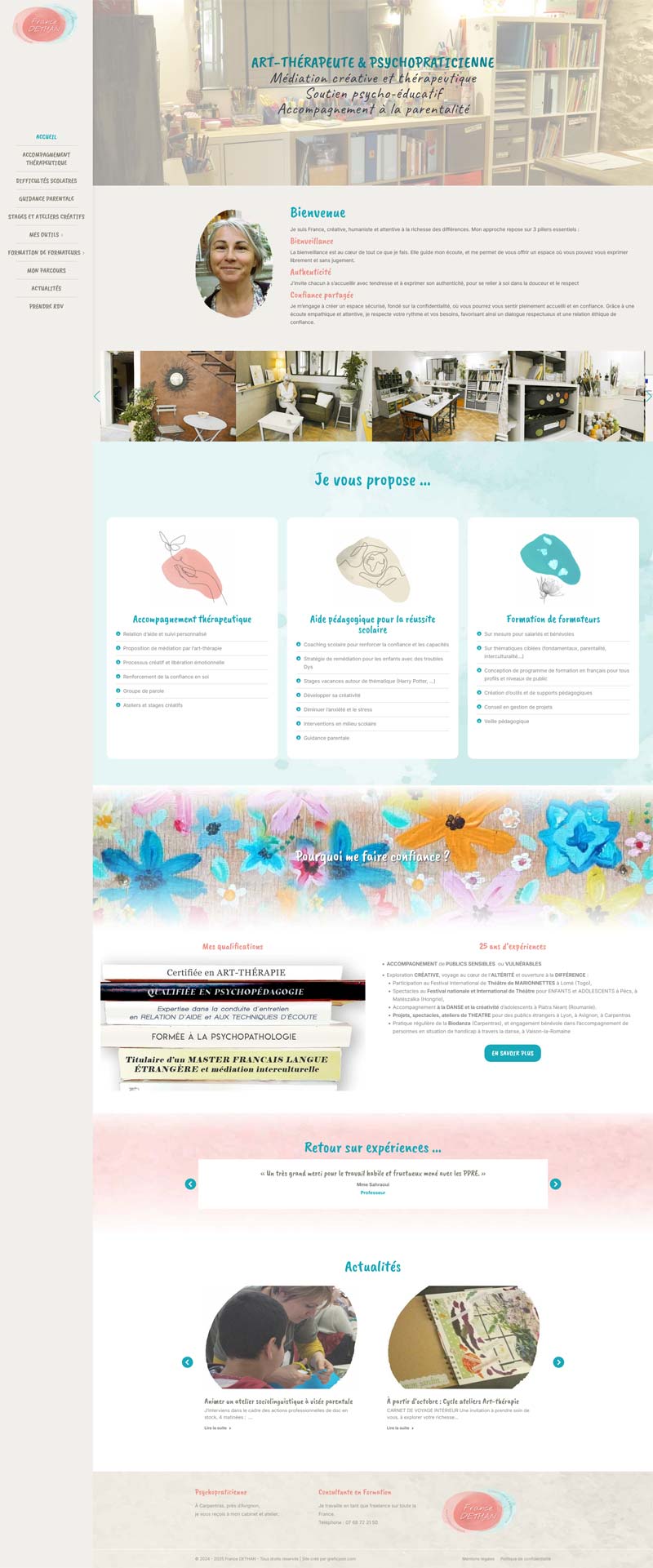 Création site art-thérapeute Vaucluse by Graficjooz