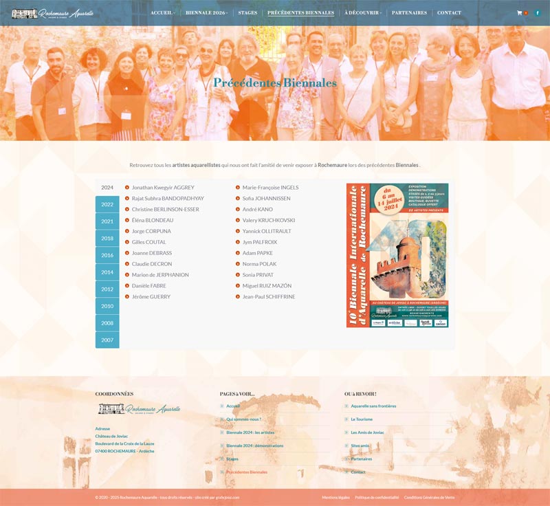 Création Site Association Rochemaure Aquarelle by Graficjooz